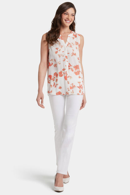 Sleeveless Pintuck Blouse  - Aurora