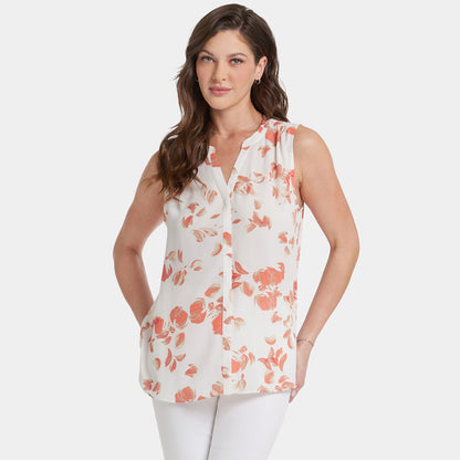 Sleeveless Pintuck Blouse  - Aurora