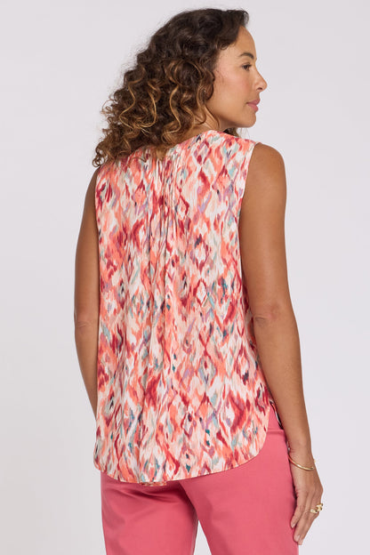 Sleeveless Pintuck Blouse - Mojave Mirage