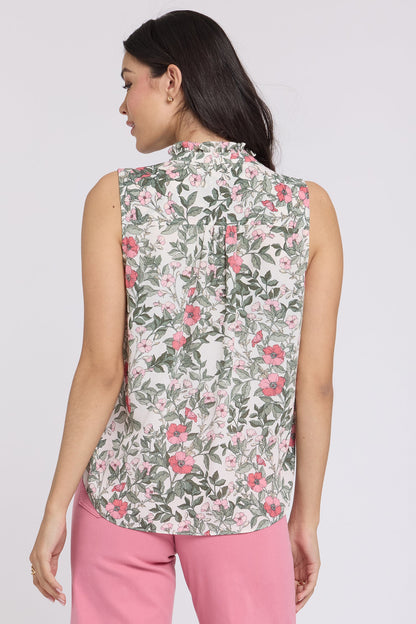 Sleeveless Ruffle Neck Blouse - Primrose Garden