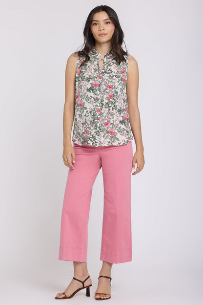 Sleeveless Ruffle Neck Blouse - Primrose Garden