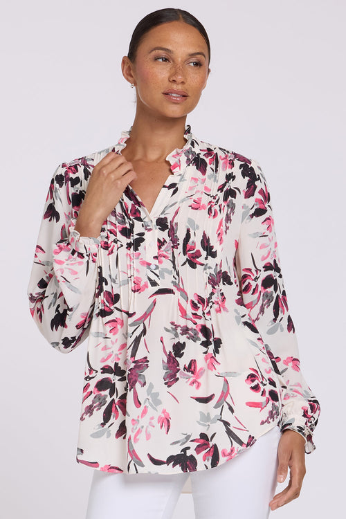 Pleated Front Tunic - Starlight Garden