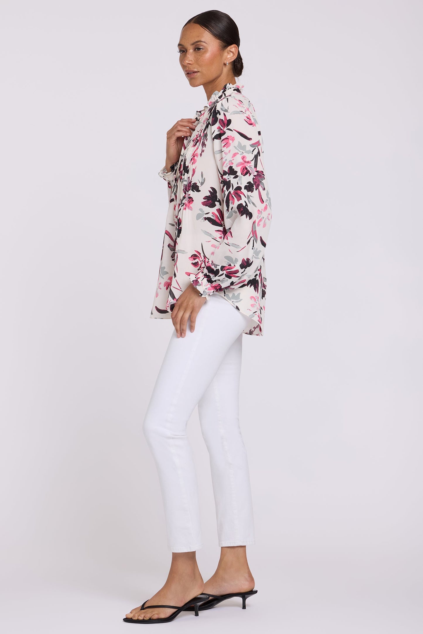 Pleated Front Tunic - Starlight Garden