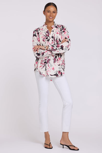Pleated Front Tunic - Starlight Garden