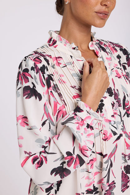Pleated Front Tunic - Starlight Garden