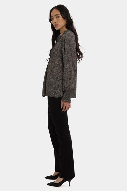 Pleated Peasant Blouse - Meadowlark