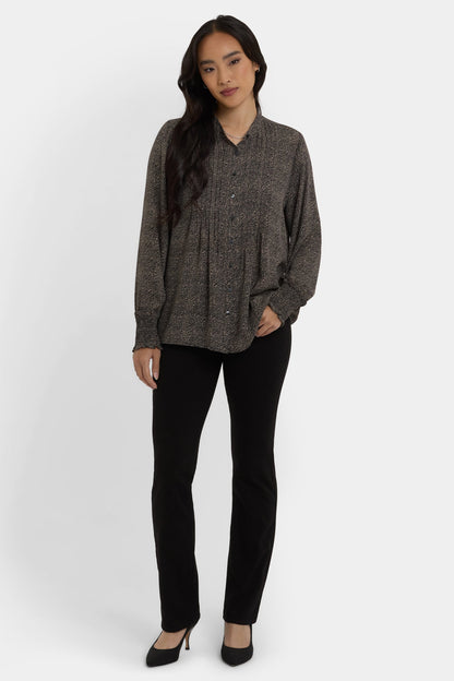 Pleated Peasant Blouse - Meadowlark
