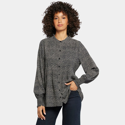 Pleated Peasant Blouse - Meadowlark