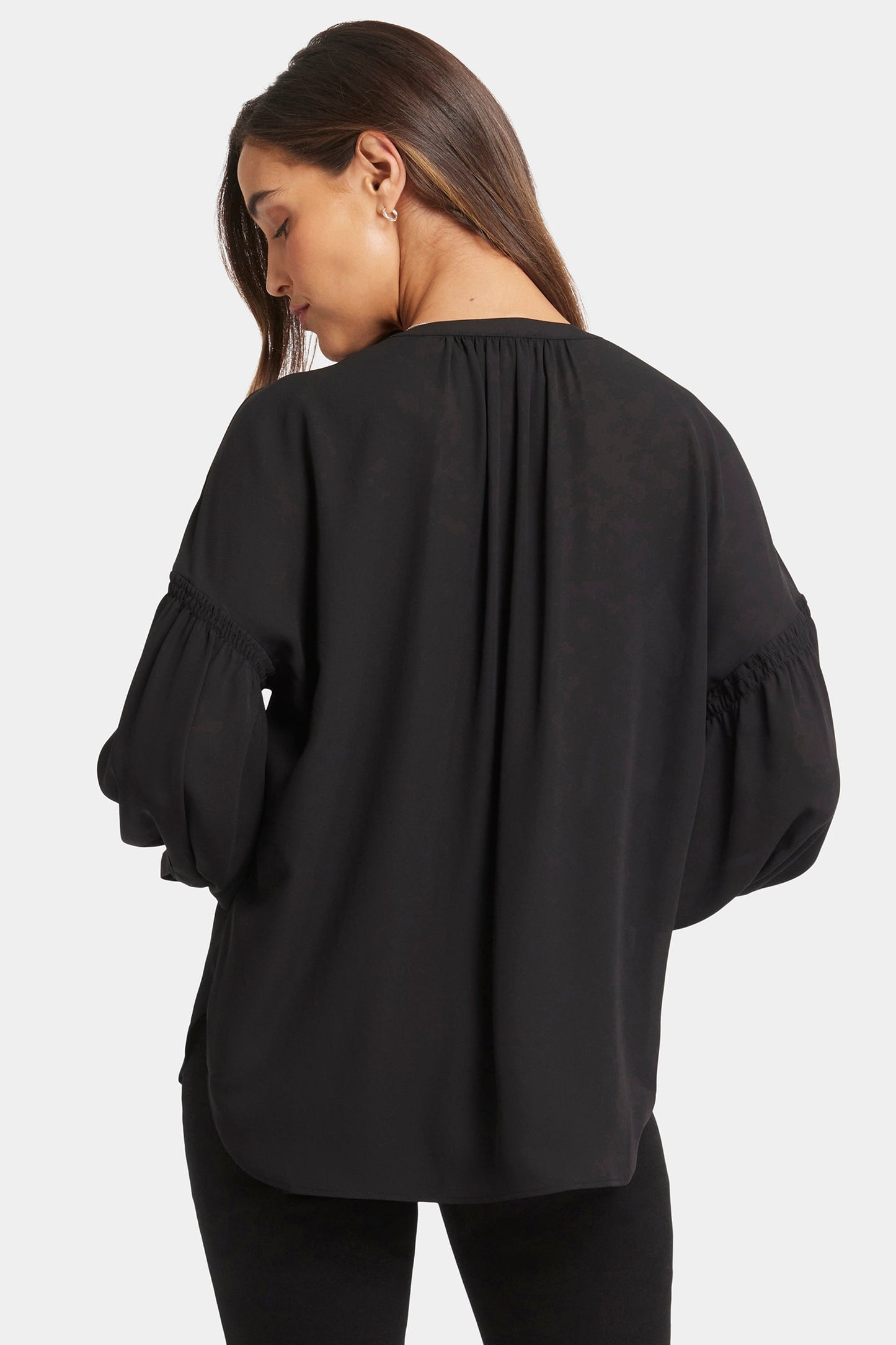 Paulina Peasant Blouse - Black