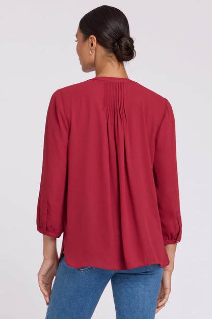 Pintuck Blouse - Beaujolais