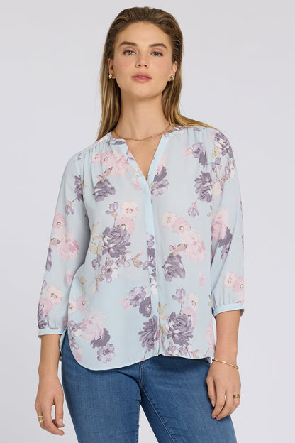 Pintuck Blouse - Graceful Blossom