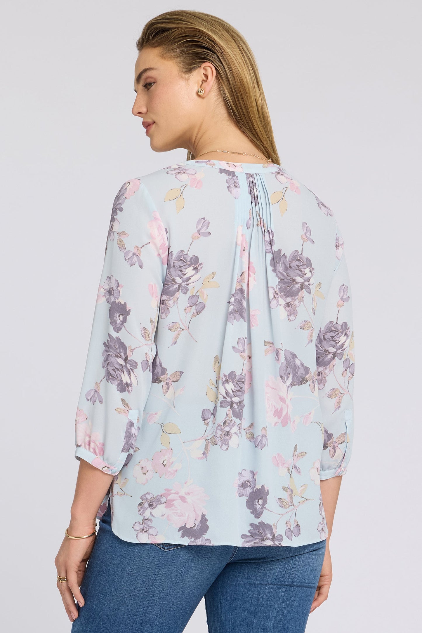 Pintuck Blouse - Graceful Blossom