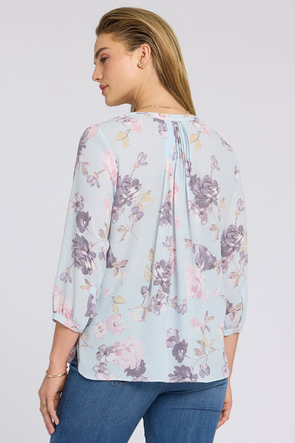 Pintuck Blouse - Graceful Blossom