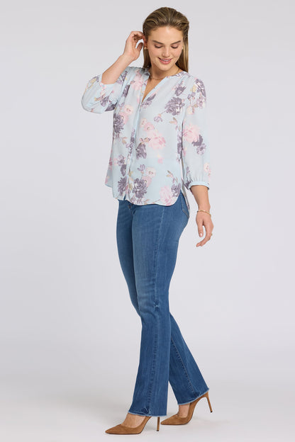 Pintuck Blouse - Graceful Blossom