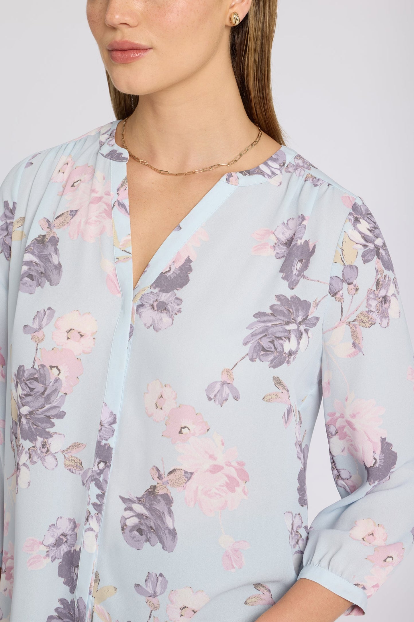 Pintuck Blouse - Graceful Blossom