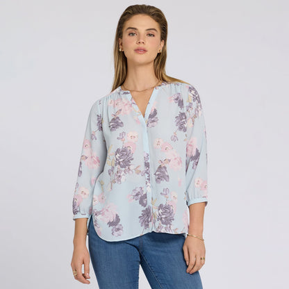 Pintuck Blouse - Graceful Blossom
