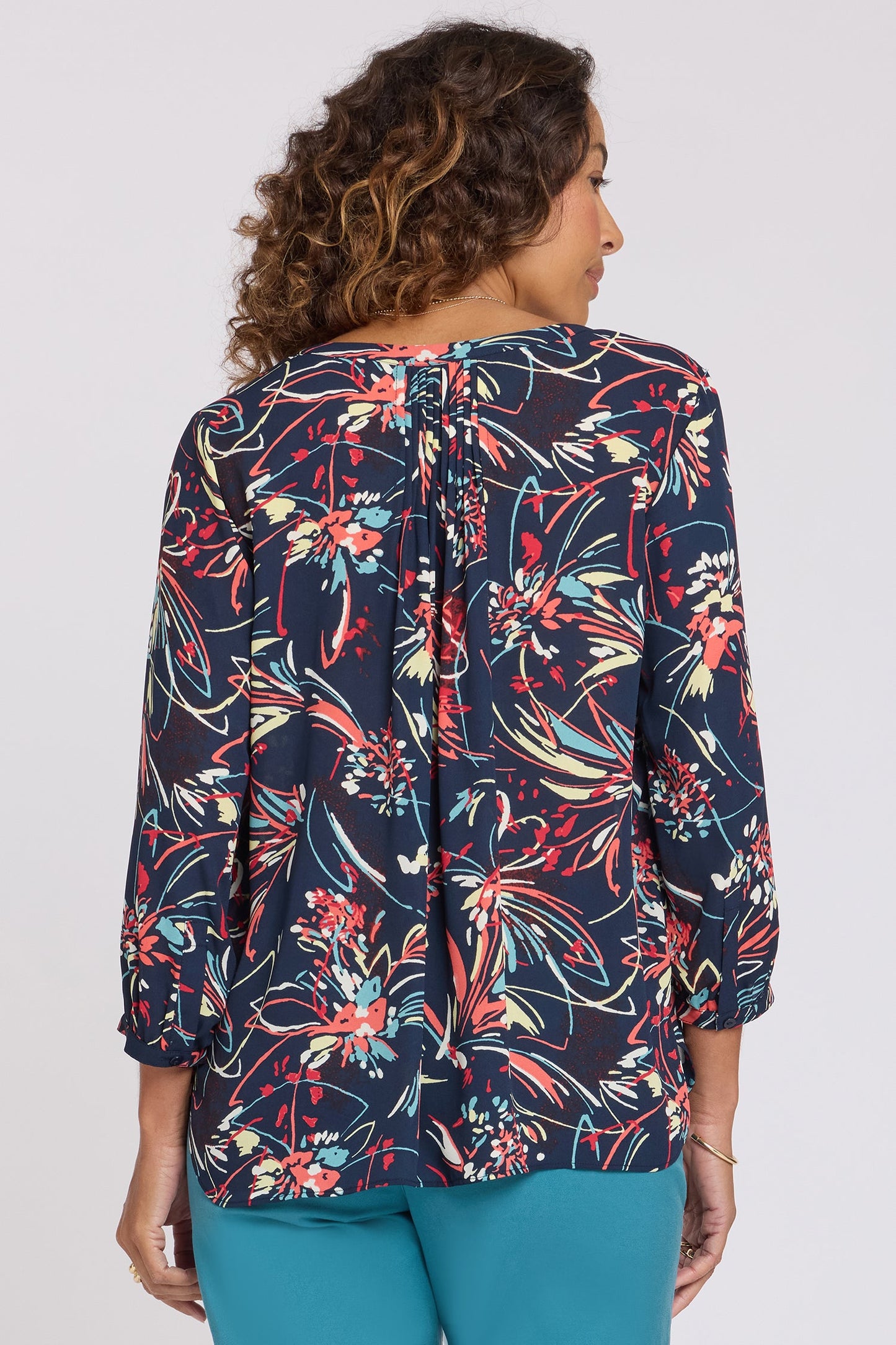 Pintuck Blouse - Blooming Potpourri