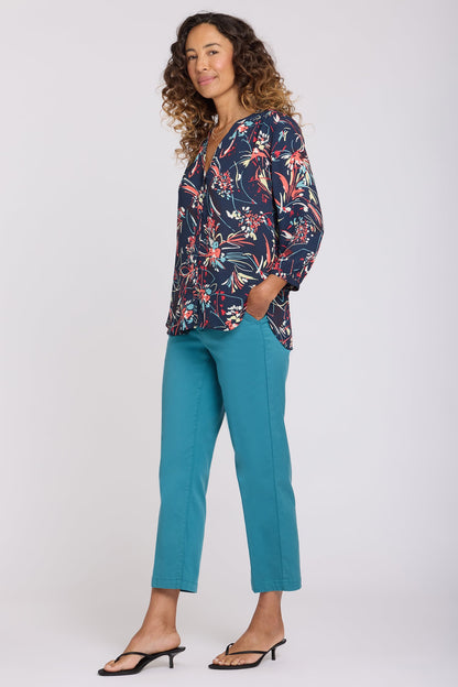 Pintuck Blouse - Blooming Potpourri