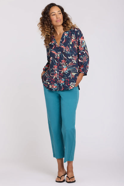 Pintuck Blouse - Blooming Potpourri