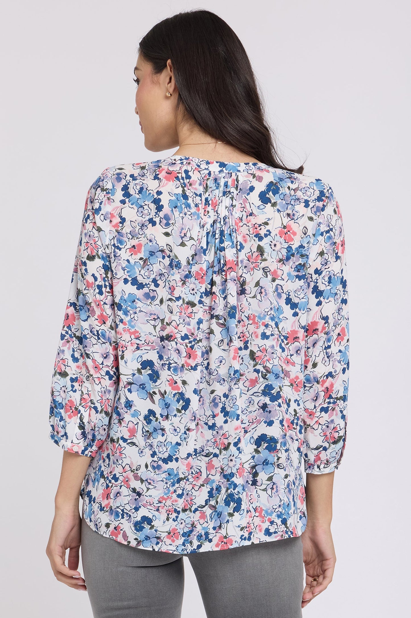 Pintuck Blouse - Desert Blooms