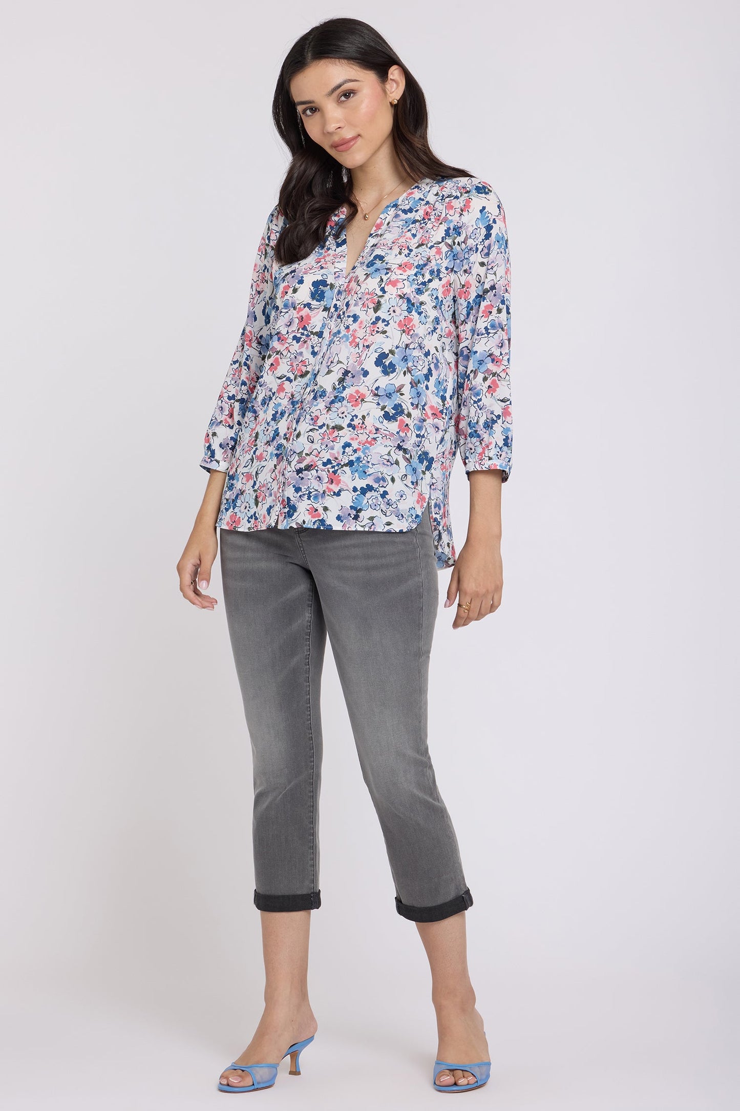 Pintuck Blouse - Desert Blooms