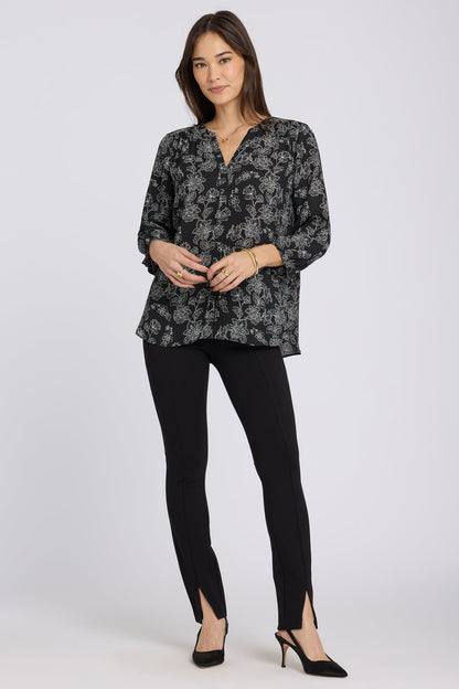 Pintuck Blouse - Floralesque