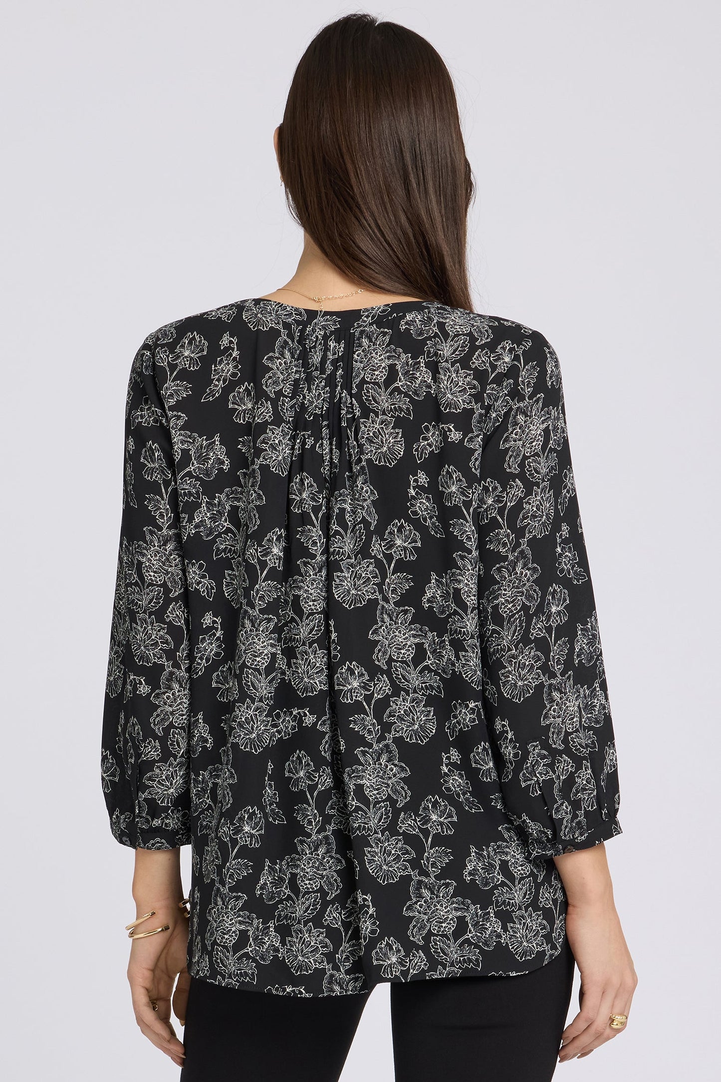 Pintuck Blouse - Floralesque