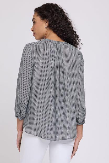 Pintuck Blouse - Night Daisy