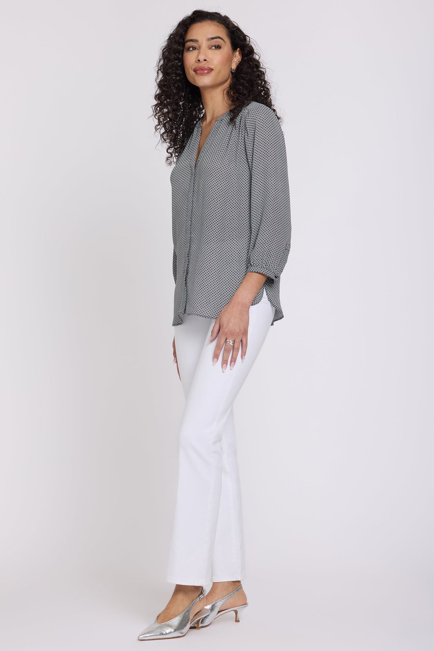 Pintuck Blouse - Night Daisy