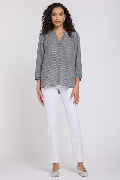Pintuck Blouse - Night Daisy