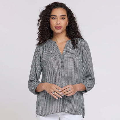 Pintuck Blouse - Night Daisy