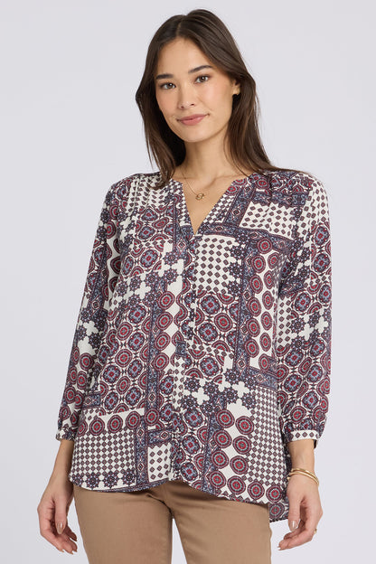 Pintuck Blouse - Vintage Patchwork