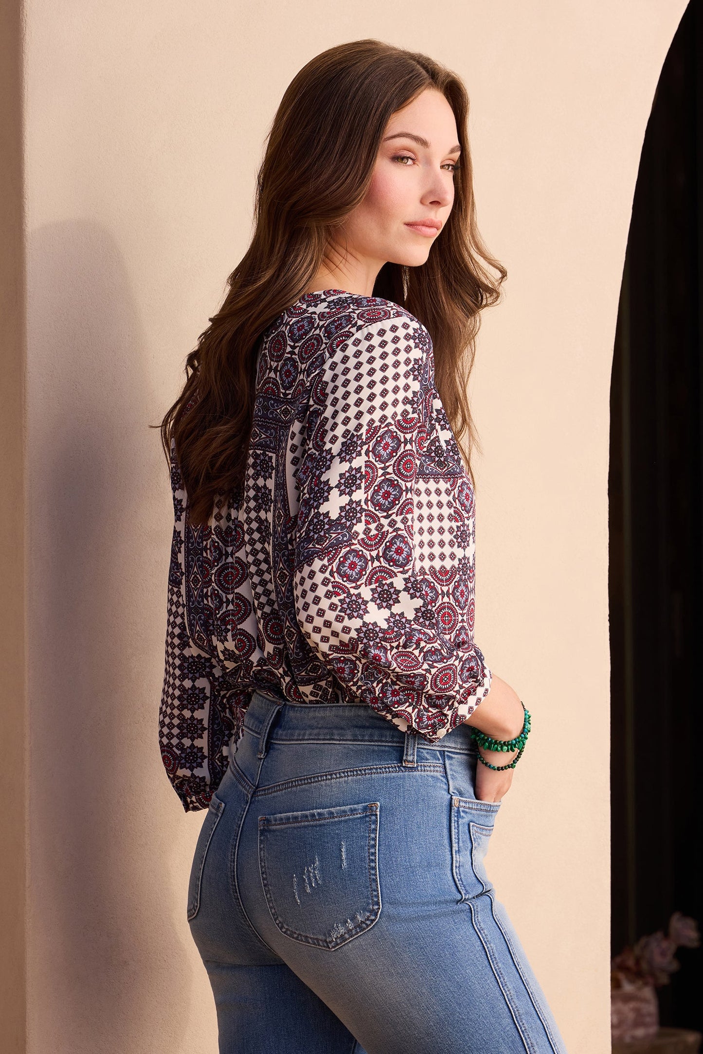 Pintuck Blouse - Vintage Patchwork