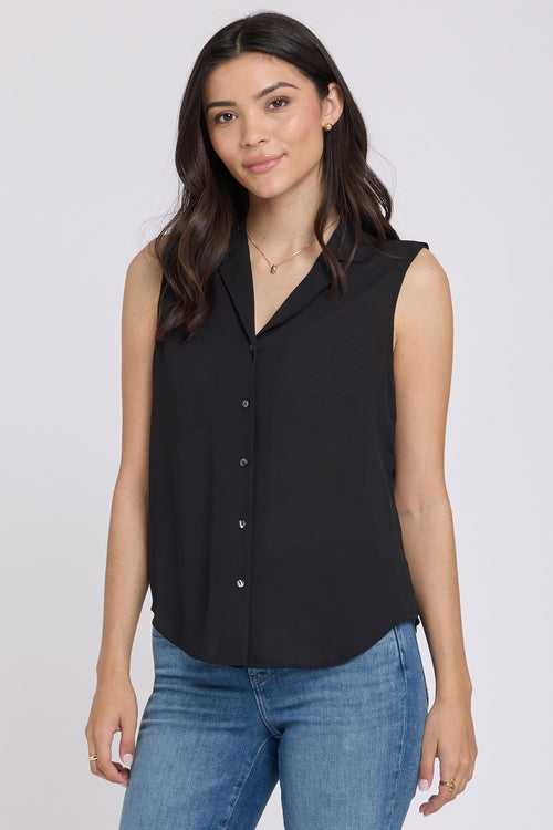 Gabrielle Sleeveless Blouse - Black