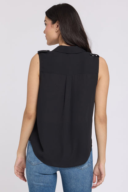 Gabrielle Sleeveless Blouse - Black
