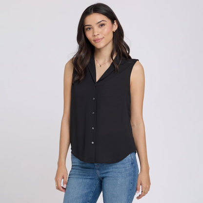 Gabrielle Sleeveless Blouse - Black