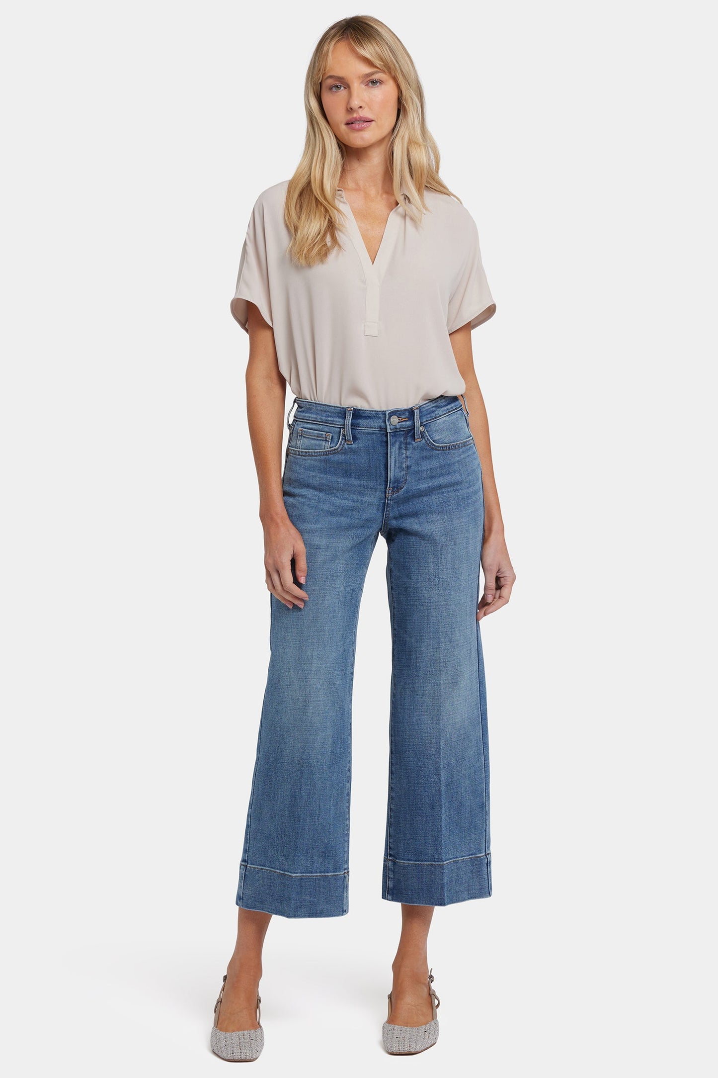 Teresa Wide Leg Ankle Jeans - Majorca Bay