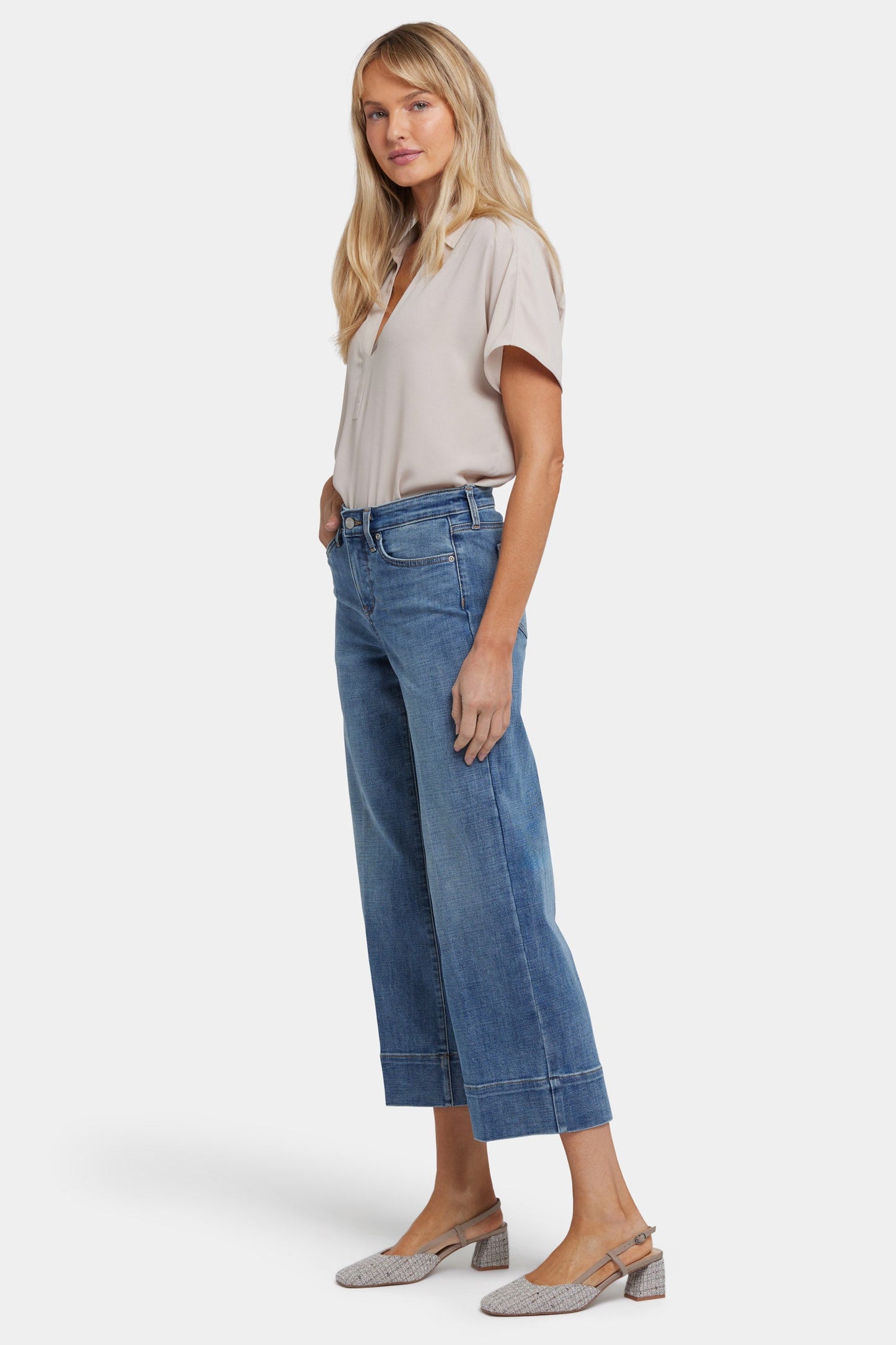 Teresa Wide Leg Ankle Jeans - Majorca Bay