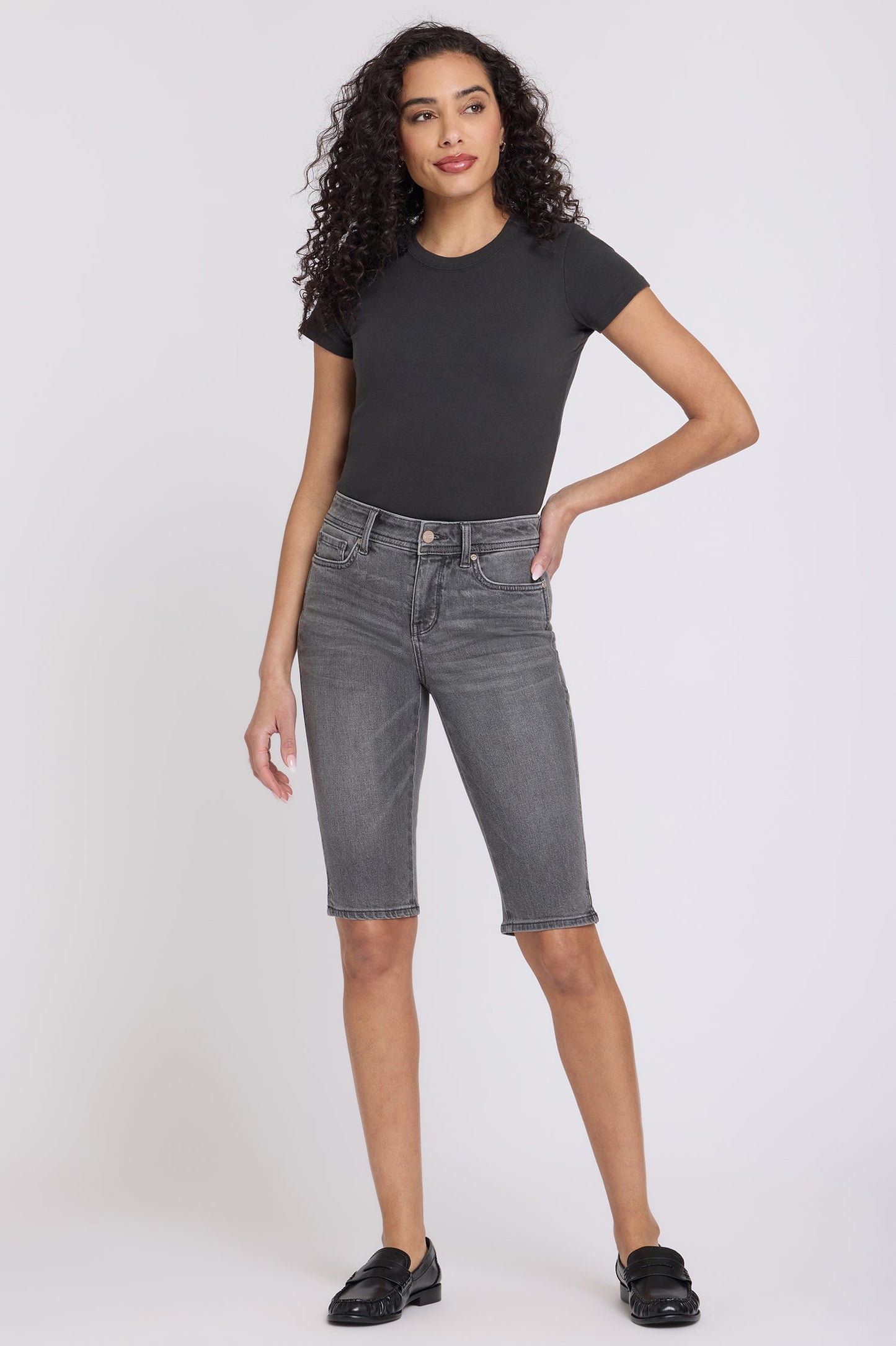 Sophie Bike Capri Jeans - Dusty Ash