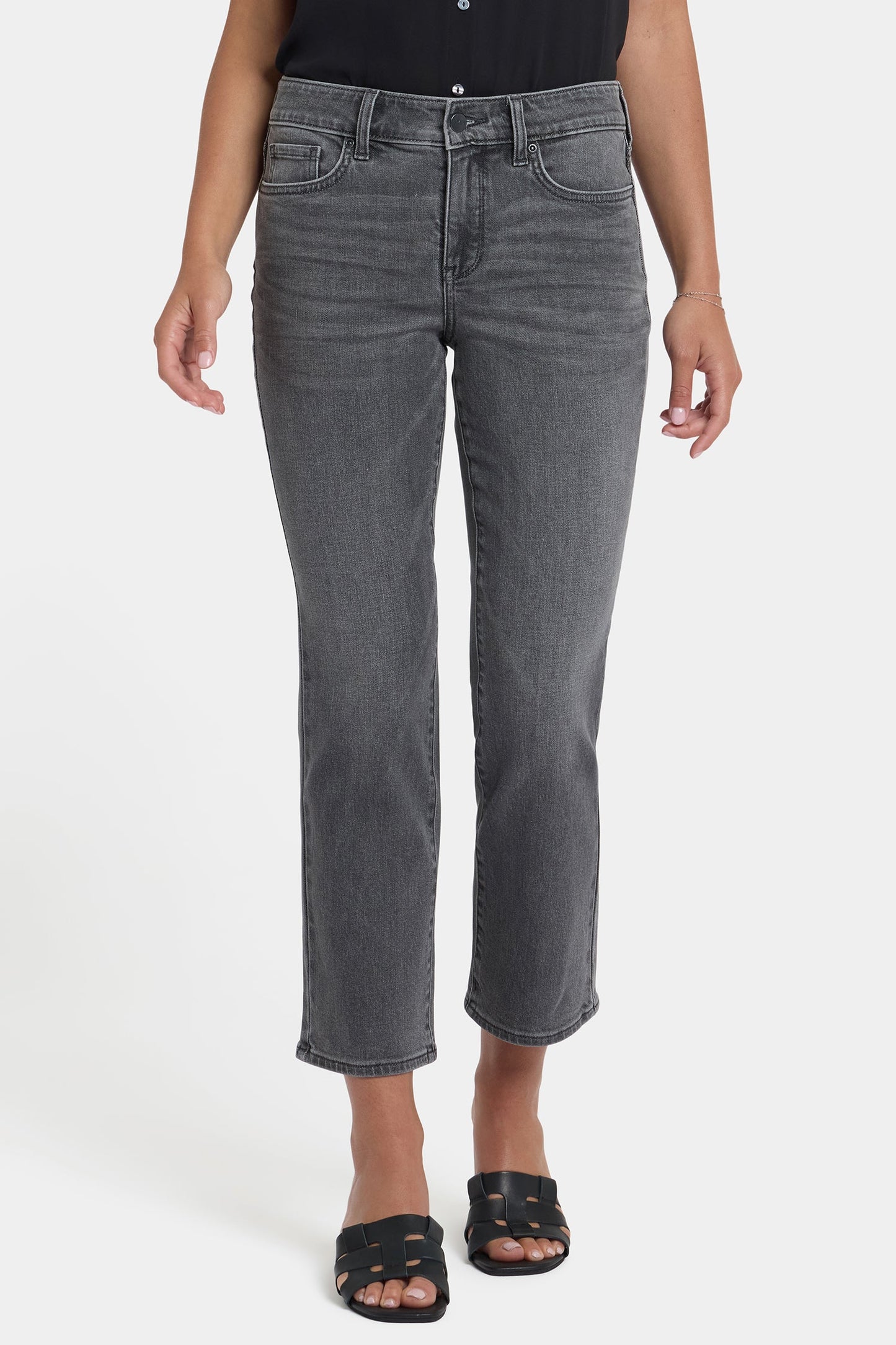 Marilyn Straight Ankle Jeans - Dusty Ash