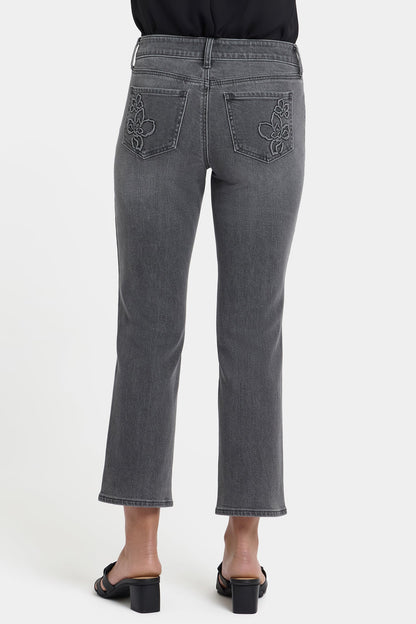 Marilyn Straight Ankle Jeans - Dusty Ash