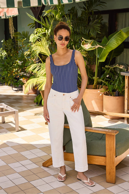 Carrot Ankle Jeans - Vintage White