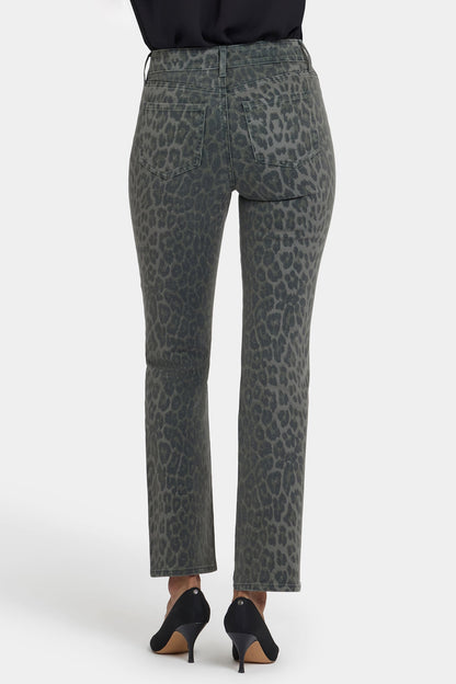Marilyn Straight Jeans - Vine Leaf Leopard
