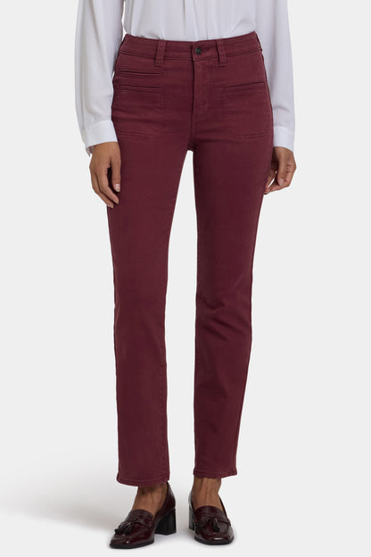 Marilyn Straight Jeans - Sienna Red