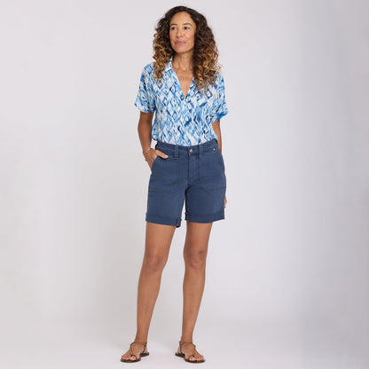 Diana Relaxed Denim Shorts - Vintage Navy