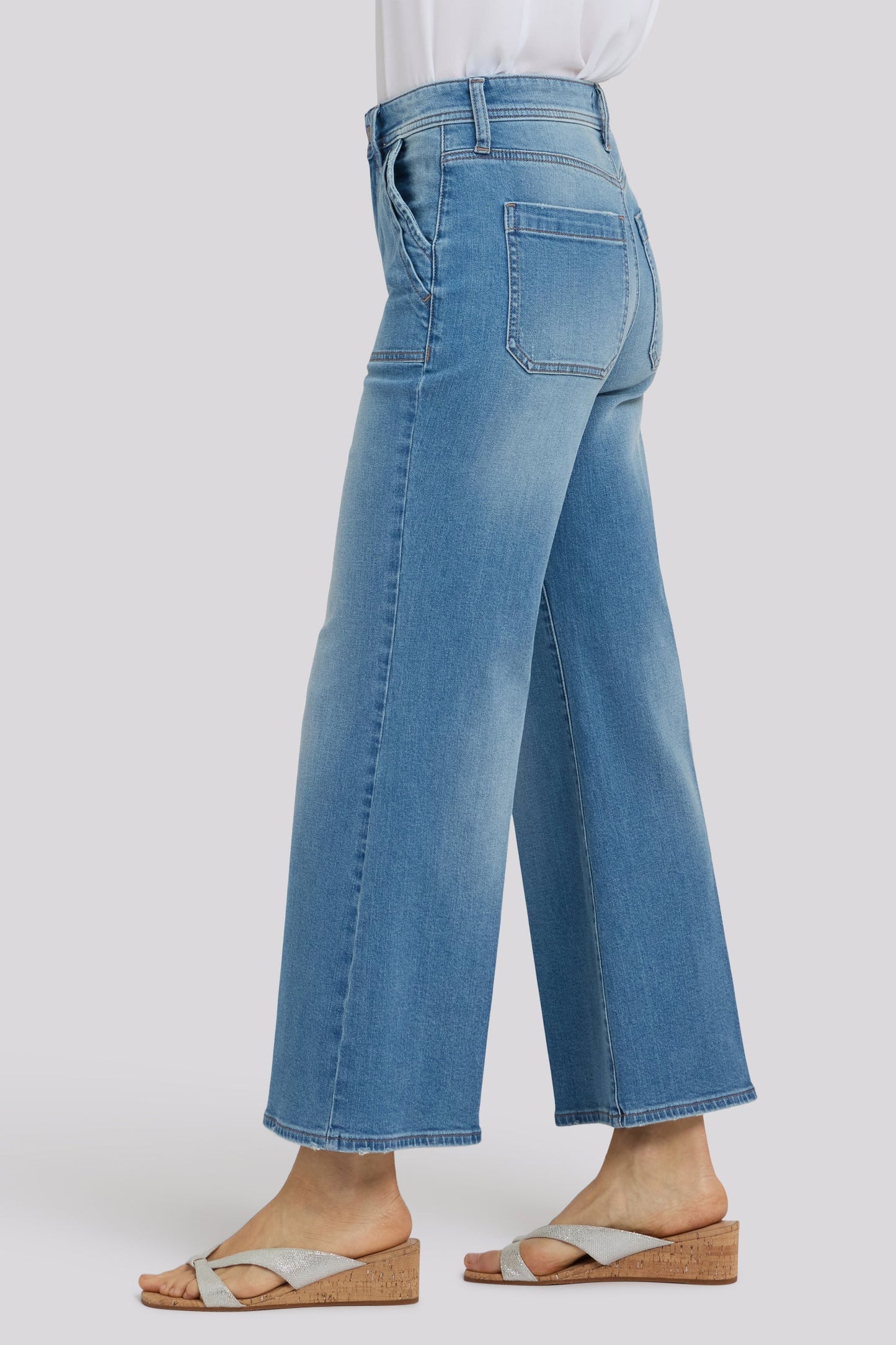 Mia Palazzo Ankle Jeans - Port Sea