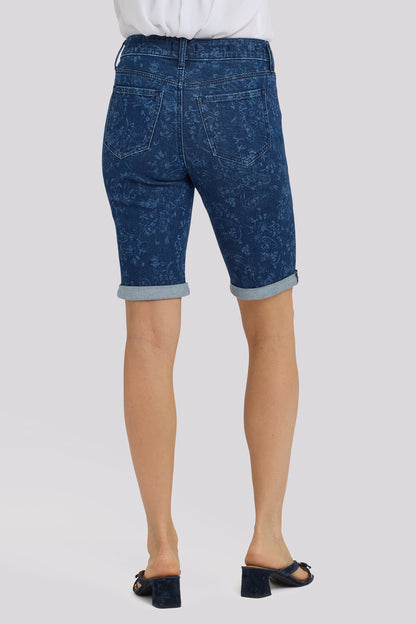 Briella 11 Inch Denim Shorts - Garden Paisley Print