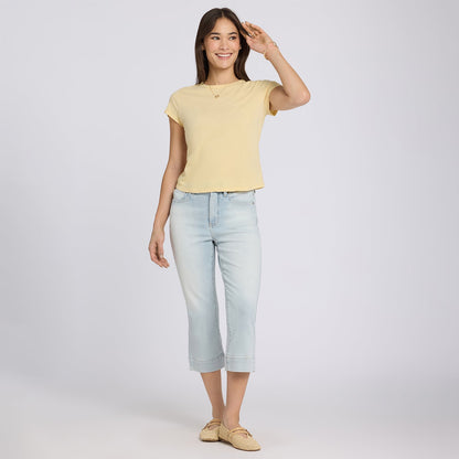 Marilyn Straight Crop Jeans - Desert Shoreline