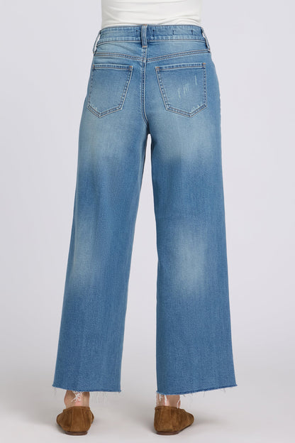 Teresa Wide Leg Ankle Jeans - Port Sea