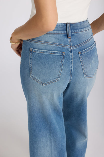 Teresa Wide Leg Ankle Jeans - Port Sea